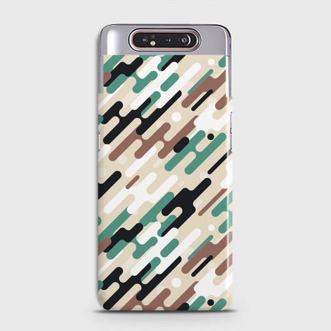 Samsung Galaxy A80 Cover - Camo Series 3 - Black & Brown Design - Matte Finish - Snap On Hard Case with LifeTime Colors Guarantee