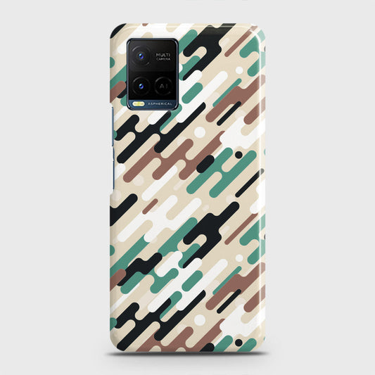 Vivo Y33t Cover - Camo Series 3 - Black & Brown Design - Matte Finish - Snap On Hard Case with LifeTime Colors Guarantee