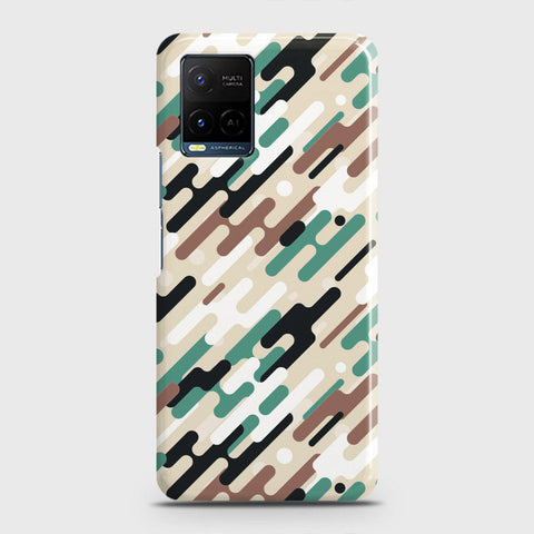 Vivo Y21s Cover - Camo Series 3 - Black & Brown Design - Matte Finish - Snap On Hard Case with LifeTime Colors Guarantee