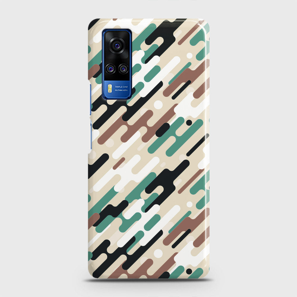 Vivo Y33  Cover - Camo Series 3 - Black & Brown Design - Matte Finish - Snap On Hard Case with LifeTime Colors Guarantee