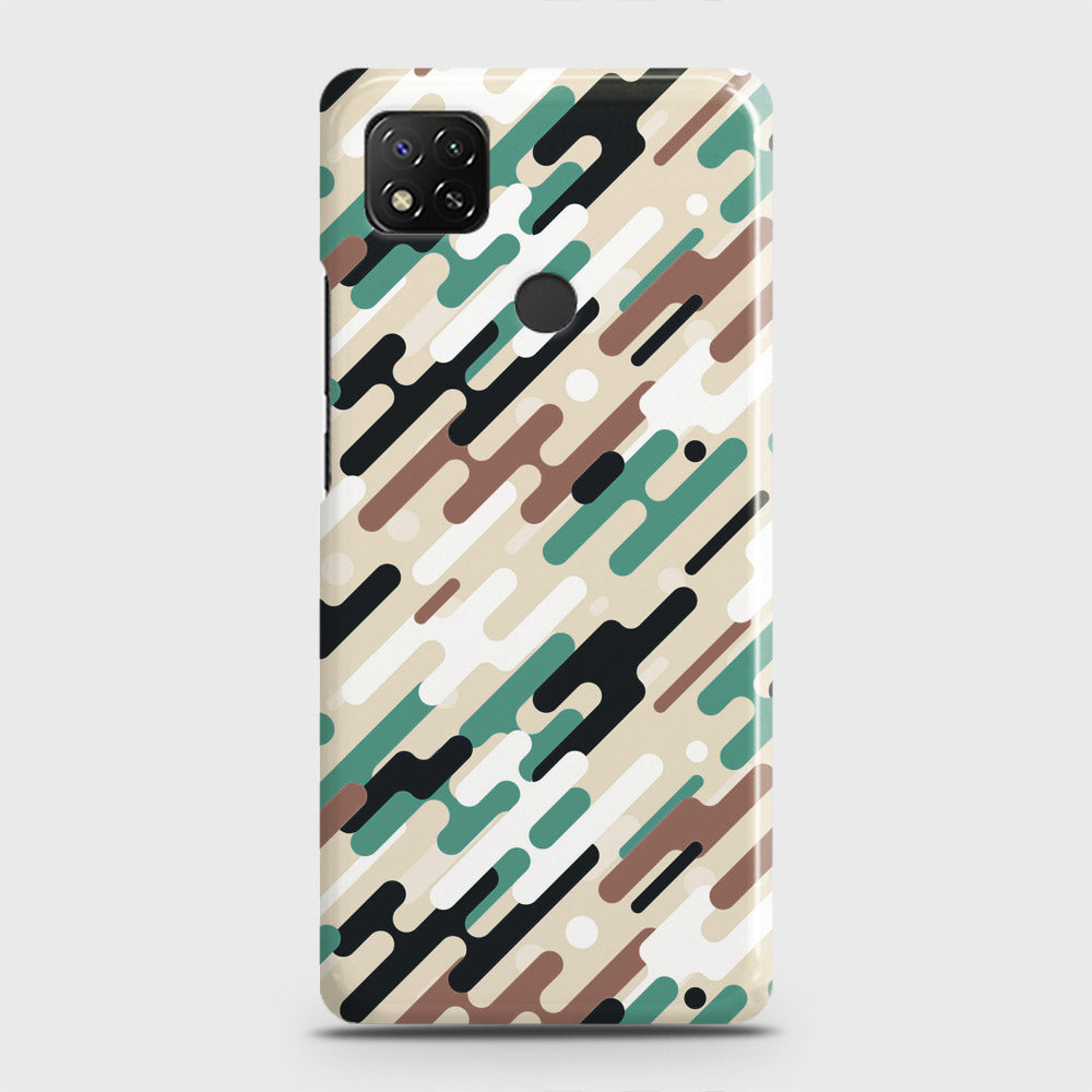 Xiaomi Redmi 10A Cover - Camo Series 3 - Black & Brown Design - Matte Finish - Snap On Hard Case with LifeTime Colors Guarantee