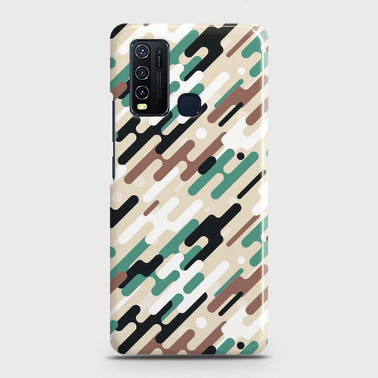 Vivo Y50  Cover - Camo Series 3 - Black & Brown Design - Matte Finish - Snap On Hard Case with LifeTime Colors Guarantee