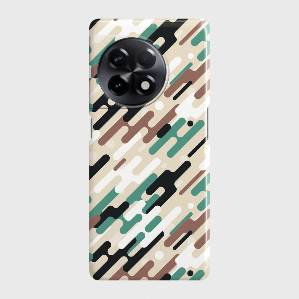 OnePlus 11R Cover - Camo Series 3 - Black & Brown Design - Matte Finish - Snap On Hard Case with LifeTime Colors Guarantee