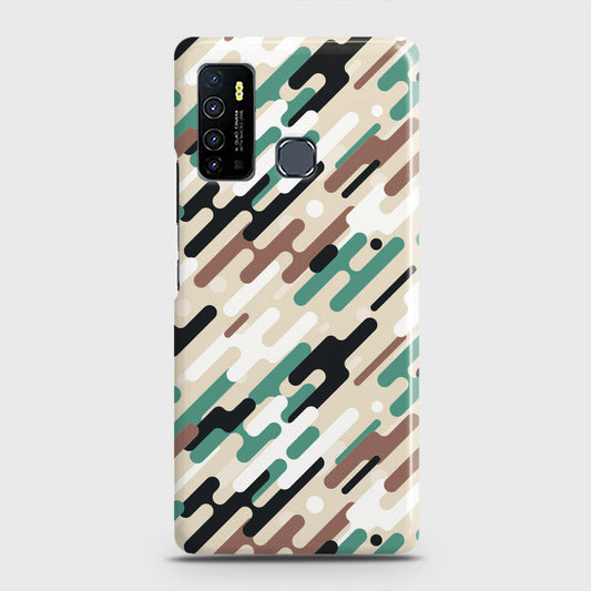 Infinix Hot 9 Pro Cover - Camo Series 3 - Black & Brown Design - Matte Finish - Snap On Hard Case with LifeTime Colors Guarantee