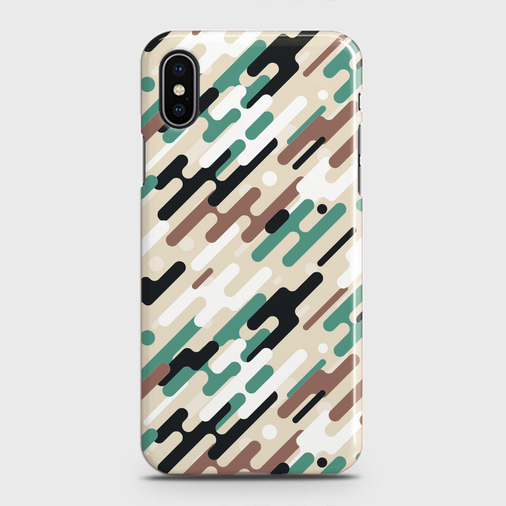 iPhone XS Max Cover - Camo Series 3 - Black & Brown Design - Matte Finish - Snap On Hard Case with LifeTime Colors Guarantee