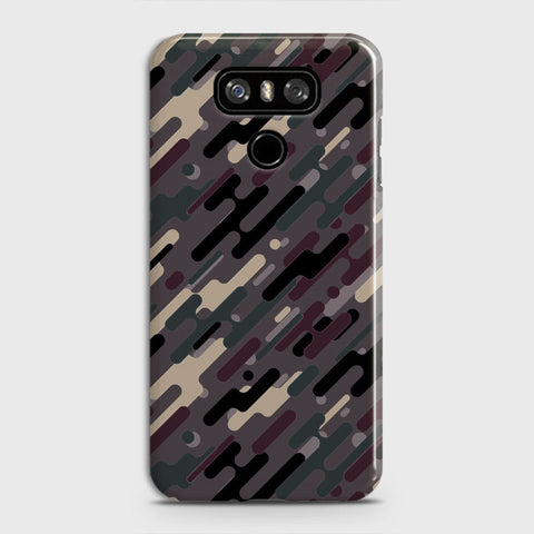 LG G6 Cover - Camo Series 3 - Red & Brown Design - Matte Finish - Snap On Hard Case with LifeTime Colors Guarantee