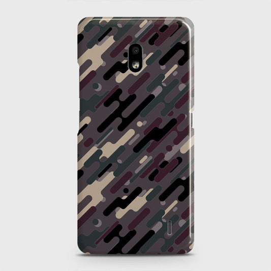 Nokia 2.2 Cover - Camo Series 3 - Red & Brown Design - Matte Finish - Snap On Hard Case with LifeTime Colors Guarantee