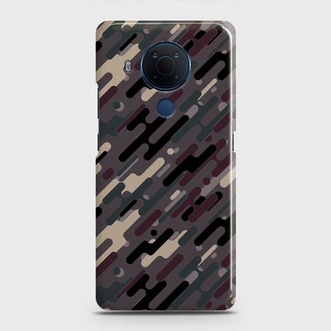 Nokia 5.4 Cover - Camo Series 3 - Red & Brown Design - Matte Finish - Snap On Hard Case with LifeTime Colors Guarantee