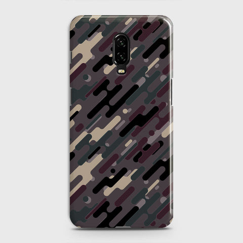 OnePlus 7  Cover - Camo Series 3 - Red & Brown Design - Matte Finish - Snap On Hard Case with LifeTime Colors Guarantee