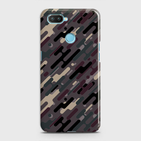 Realme 2 Cover - Camo Series 3 - Red & Brown Design - Matte Finish - Snap On Hard Case with LifeTime Colors Guarantee