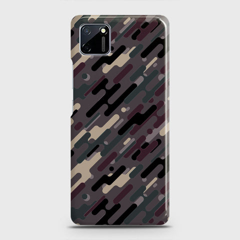 Realme C11 Cover - Camo Series 3 - Red & Brown Design - Matte Finish - Snap On Hard Case with LifeTime Colors Guarantee