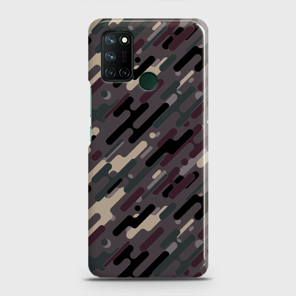 Realme C17 Cover - Camo Series 3 - Red & Brown Design - Matte Finish - Snap On Hard Case with LifeTime Colors Guarantee