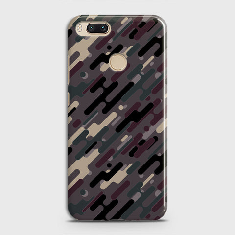 Xiaomi Mi A1 Cover - Camo Series 3 - Red & Brown Design - Matte Finish - Snap On Hard Case with LifeTime Colors Guarantee