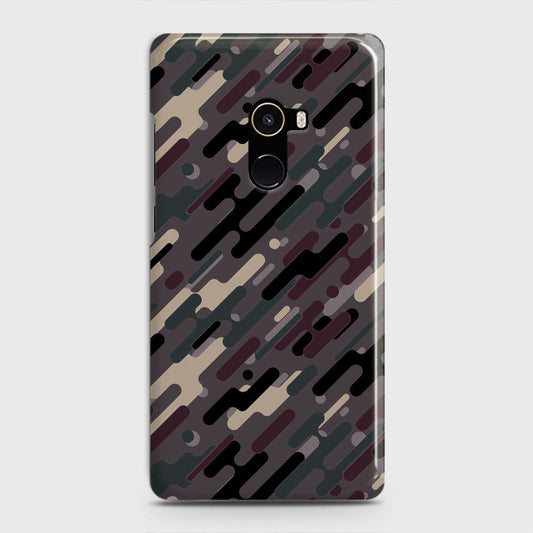 Xiaomi Mi Mix 2 Cover - Camo Series 3 - Red & Brown Design - Matte Finish - Snap On Hard Case with LifeTime Colors Guarantee