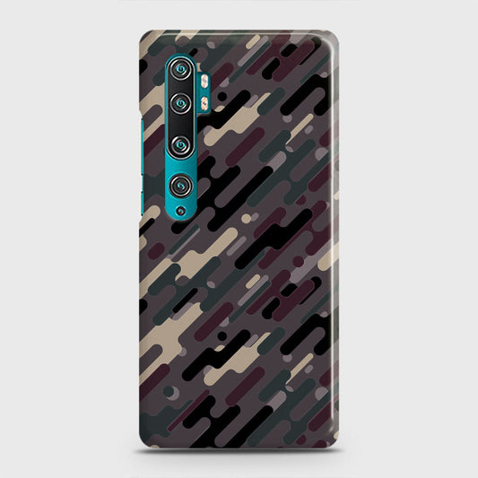 Xiaomi Mi Note 10 Pro Cover - Camo Series 3 - Red & Brown Design - Matte Finish - Snap On Hard Case with LifeTime Colors Guarantee