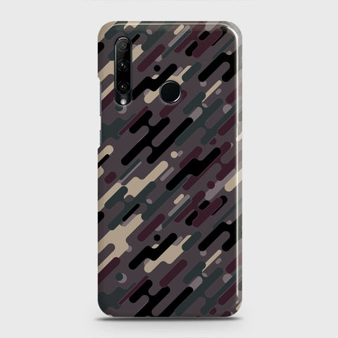 Honor 20 lite Cover - Camo Series 3 - Red & Brown Design - Matte Finish - Snap On Hard Case with LifeTime Colors Guarantee