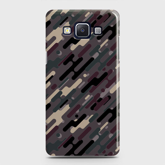 Samsung Galaxy A5 2015 Cover - Camo Series 3 - Red & Brown Design - Matte Finish - Snap On Hard Case with LifeTime Colors Guarantee