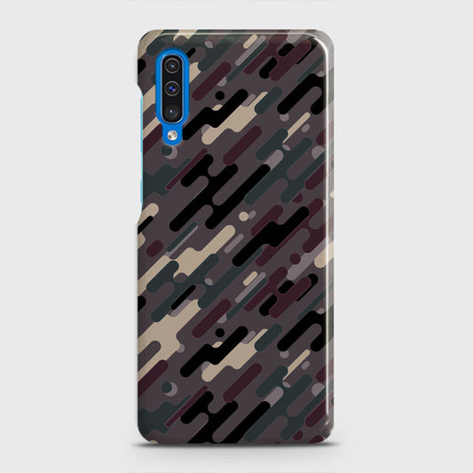 Samsung Galaxy A50 Cover - Camo Series 3 - Red & Brown Design - Matte Finish - Snap On Hard Case with LifeTime Colors Guarantee