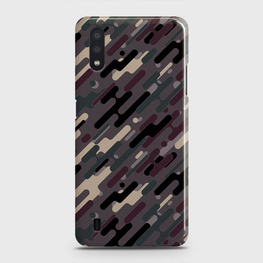 Samsung Galaxy A01 Cover - Camo Series 3 - Red & Brown Design - Matte Finish - Snap On Hard Case with LifeTime Colors Guarantee