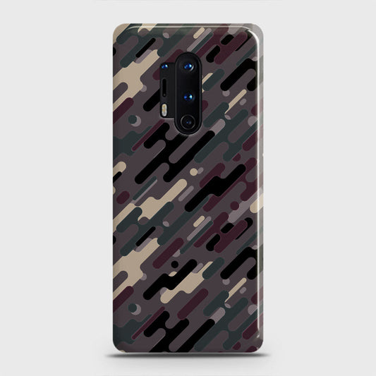 OnePlus 8 Pro Cover - Camo Series 3 - Red & Brown Design - Matte Finish - Snap On Hard Case with LifeTime Colors Guarantee