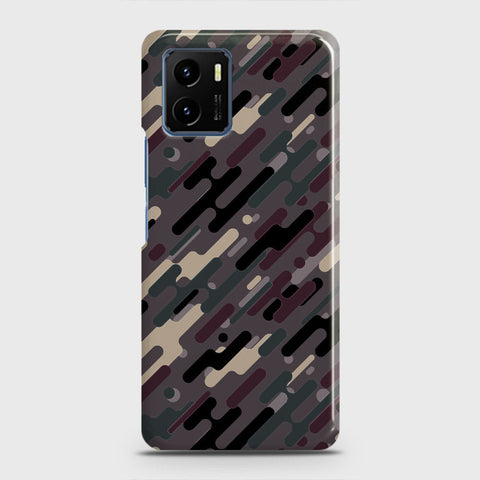 Vivo Y01 Cover - Camo Series 3 - Red & Brown Design - Matte Finish - Snap On Hard Case with LifeTime Colors Guarantee