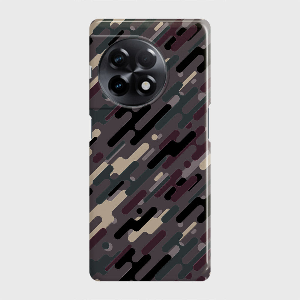 OnePlus 11R Cover - Camo Series 3 - Red & Brown Design - Matte Finish - Snap On Hard Case with LifeTime Colors Guarantee