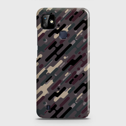 Infinix Smart HD 2021 Cover - Camo Series 3 - Red & Brown Design - Matte Finish - Snap On Hard Case with LifeTime Colors Guarantee