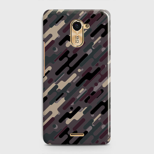 Infinix Hot 4 / Hot 4 Pro  Cover - Camo Series 3 - Red & Brown Design - Matte Finish - Snap On Hard Case with LifeTime Colors Guarantee