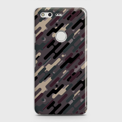 Google Pixel Cover - Camo Series 3 - Red & Brown Design - Matte Finish - Snap On Hard Case with LifeTime Colors Guarantee