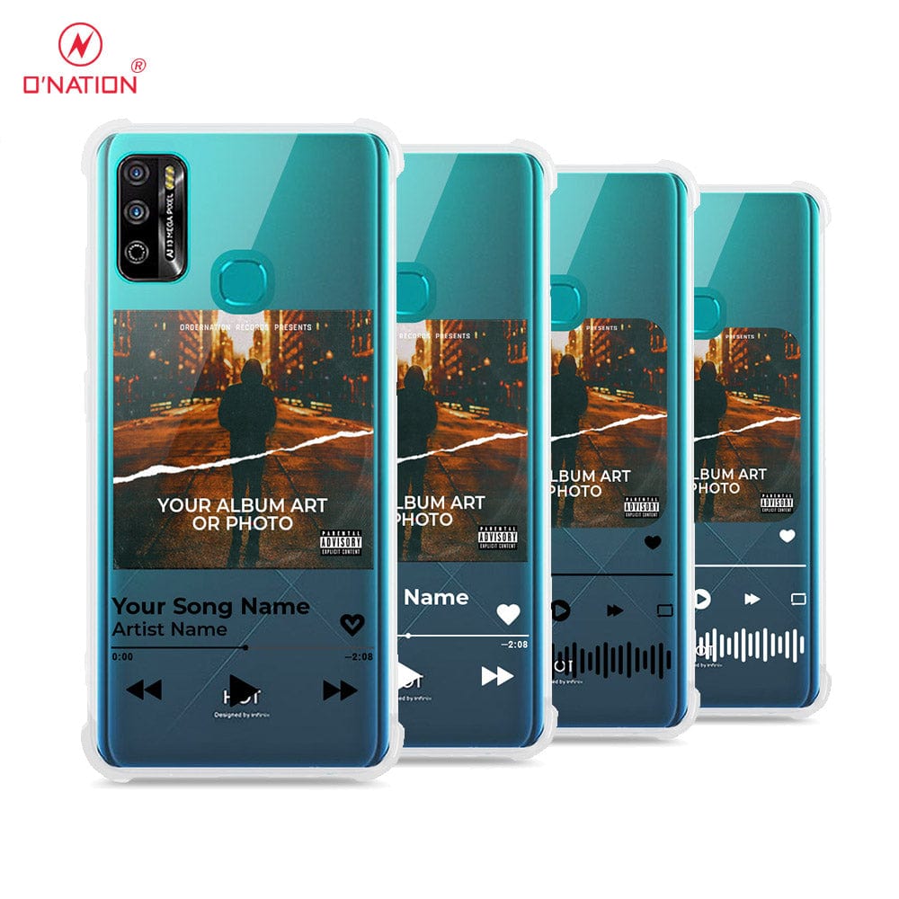 Infinix Hot 9 Play Cover - Personalised Album Art Series - 4 Designs - Clear Phone Case - Soft Silicon Borders