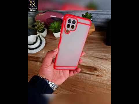 Infinix Hot 10s Cover - Red - New Semi Tranparent Matte Soft Shell Camera Protection Case