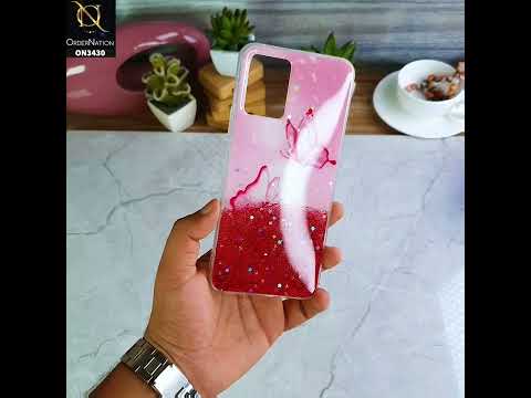 Oppo A74 Cover - Design 3 - New Floral Spring Bling Series Soft Tpu Case ( Glitter Does not Move )