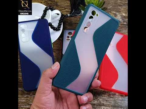 Oppo A8 Cover - Blue - New Ziggy Line Wavy Style Soft Case