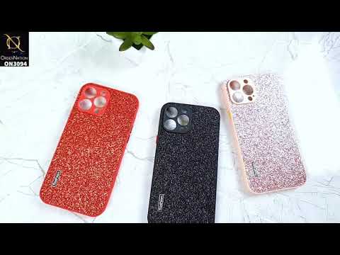 iPhone 8 Plus / 7 Plus Cover - Red - Bling Sparking Glitter Back Shell Soft Border Camera Protection Case
