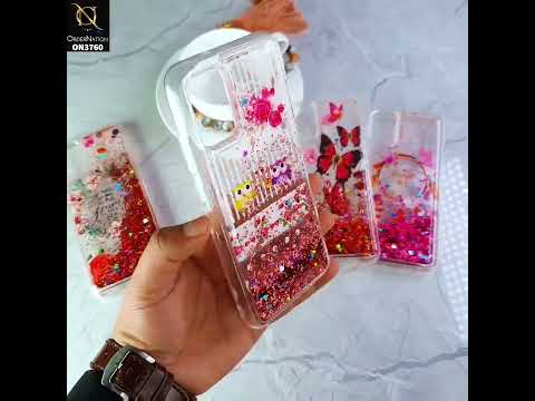 Xiaomi Redmi 9T Cover - Design 10 - Soft Silicone Bling Sparkle Moving Liquid Glitter Case