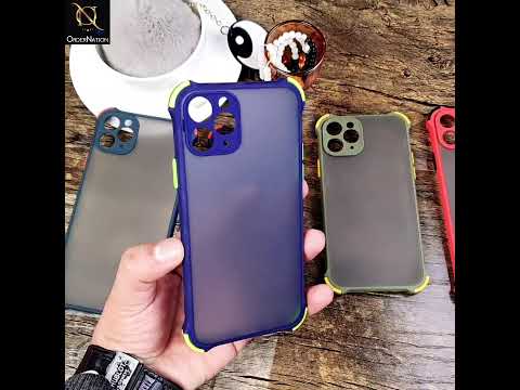 Tecno Spark 7 - Blue - Translucent Matte Shockproof Full Camera Protection Case