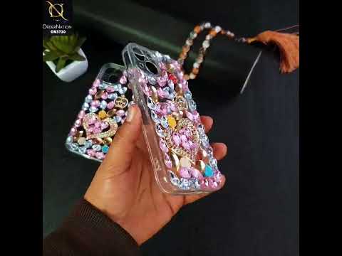 iPhone 12 Pro Max Cover  - Luxury 3D Purse Gems Rhime Stone Bling Soft Silicon Case