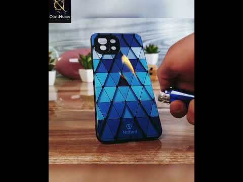 iPhone 12 Cover - Onation Pyramid Series - HQ Ultra Shine Premium Infinity Glass Soft Silicon Borders Case