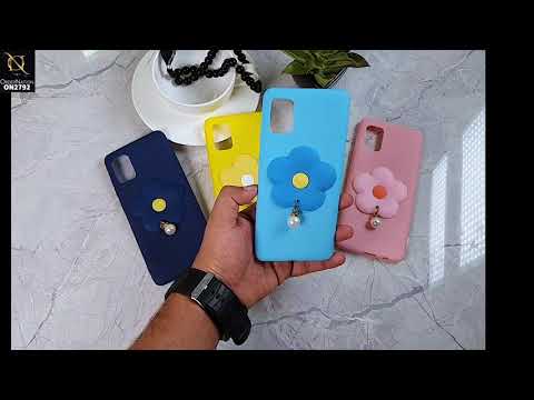 Vivo Y12 Cover - Yellow - Soft Vintage Floral Case With Droping Pearl Stone