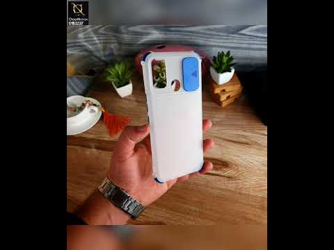 Tecno Spark 7 Cover - Light Green - Soft Semi Transparent Camera Slider Case