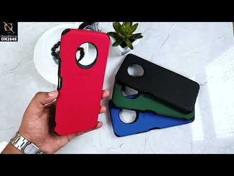 Oppo A72 Cover - Red -  Jeans Texture 3D Camera Soft Tpu Case