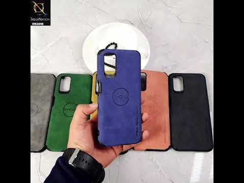 Oppo A52 Cover - Dark Green - Weiiken Matte Colorful Soft PU Leather Case