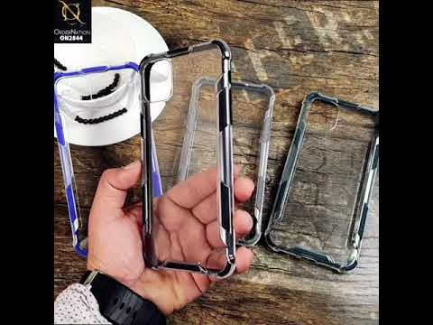 iPhone 12 Mini Cover - Blue - New Style Hybrid Soft Bumper Transparent Case