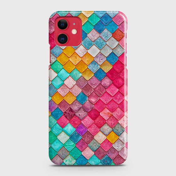 iPhone 11 Cover - Chic Colorful Mermaid Printed Hard Case with Life Time Colors Guarantee