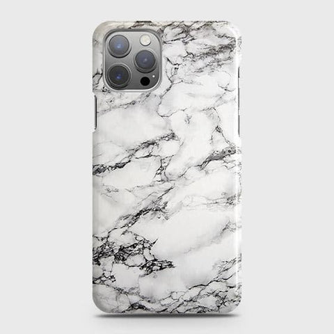 iPhone 12 Pro Cover - Matte Finish - Trendy Mysterious White Marble Printed Hard Case with Life Time Colors Guarantee (Fast delivery)