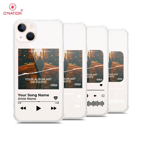 iPhone 13 Mini Cover - Personalised Album Art Series - 4 Designs - Clear Phone Case - Soft Silicon Borders