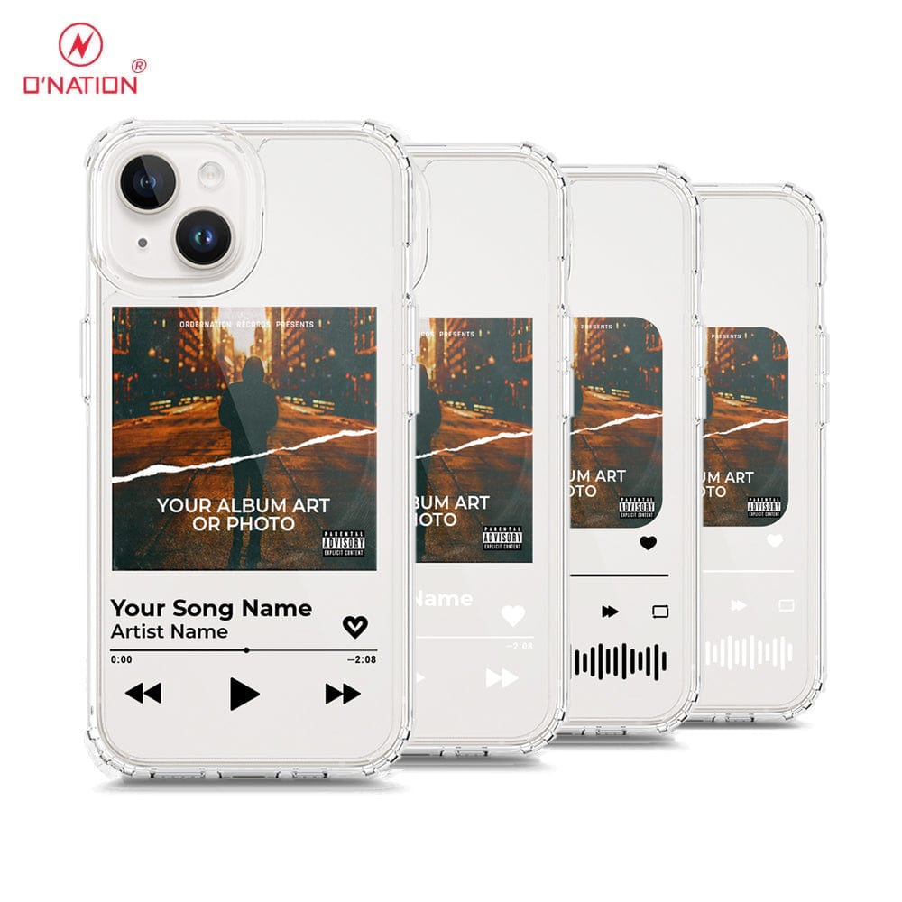 iPhone 15 Cover - Personalised Album Art Series - 4 Designs - Clear Phone Case - Soft Silicon Borders