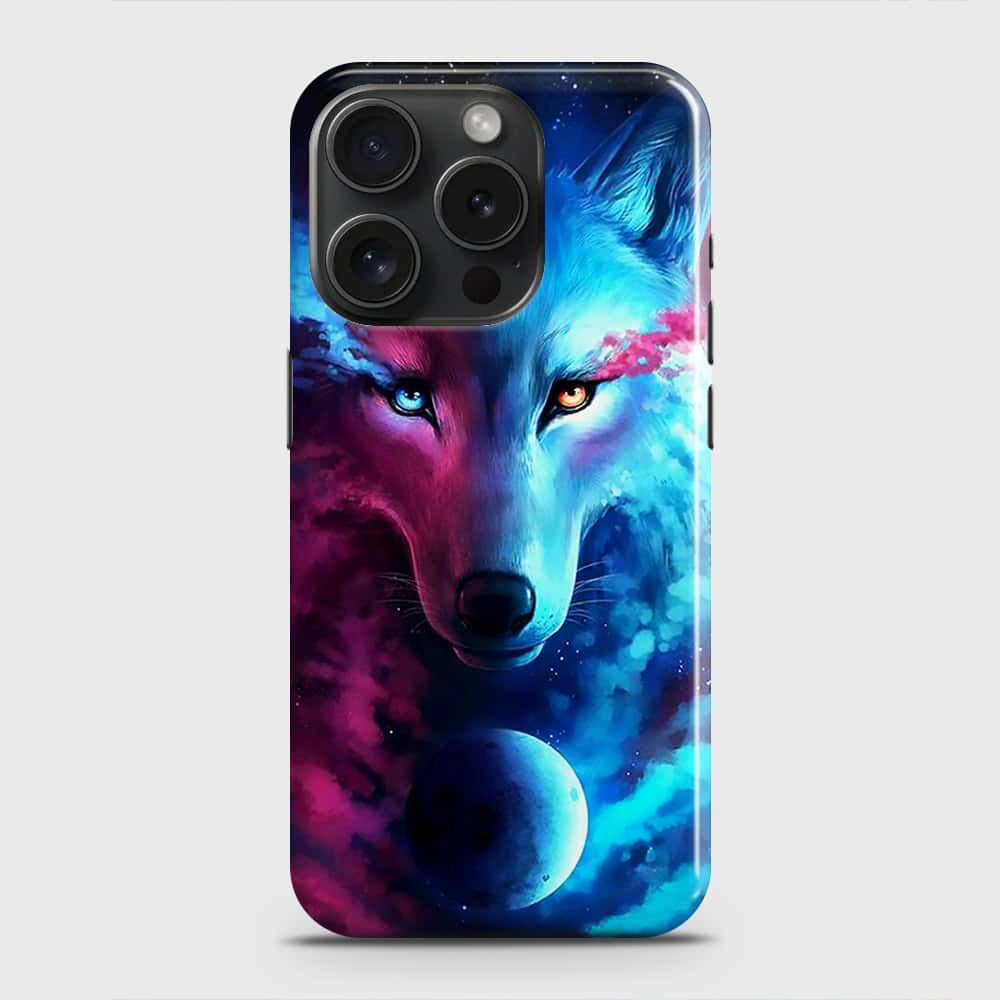 iPhone 15 Pro Cover - Infinity Wolf Trendy Printed Hard Case with Life Time Colors Guarantee