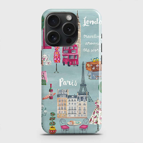 iPhone 15 Pro Cover - London, Paris, New York ModernPrinted Hard Case with Life Time Colors Guarantee