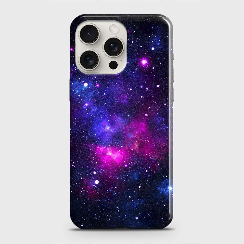 iPhone 15 Pro Max Cover - Dark Galaxy Stars Modern Printed Hard Case with Life Time Colors Guarantee